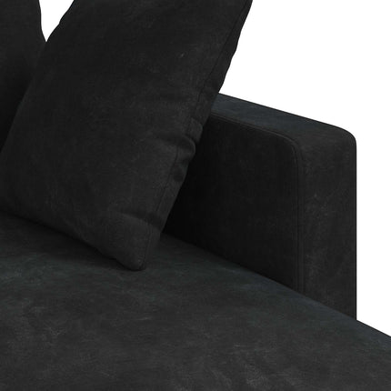 Soffa Svart 228 x 134 x 80 cm Sammet