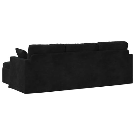 Soffa Svart 228 x 134 x 80 cm Sammet