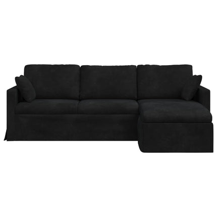 Soffa Svart 228 x 134 x 80 cm Sammet