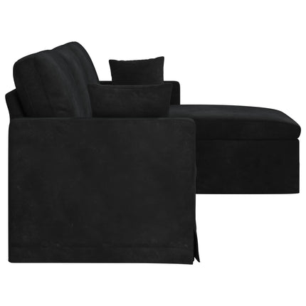 Soffa Svart 228 x 134 x 80 cm Sammet