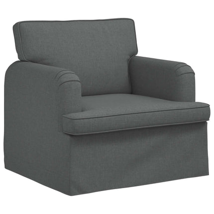Soffa Mörkgrå 84 x 80 x 85 cm tyg