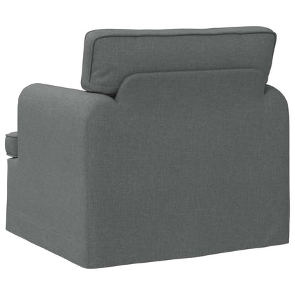 Soffa Mörkgrå 84 x 80 x 85 cm tyg
