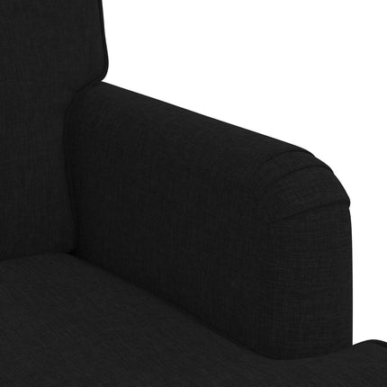 Soffa Svart 201 x 80 x 85 cm tyg