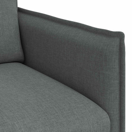 Soffa Mörkgrå 196 x 82 x 85 cm tyg