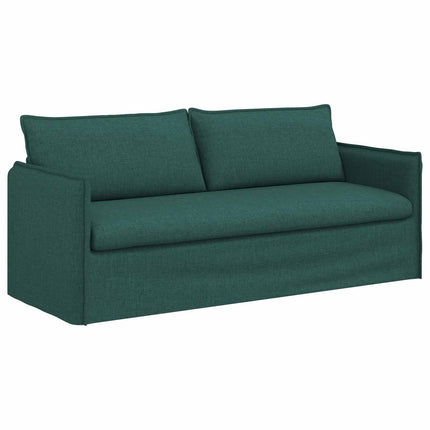Soffa Mörkgrön 196 x 82 x 85 cm tyg