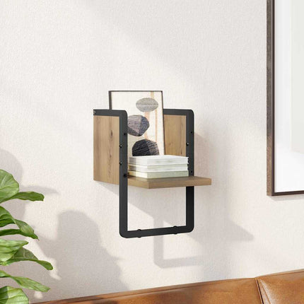 Vägg hylla med hylla Artisan Ek 20 x 25 x 30 cm Konstruerat trä