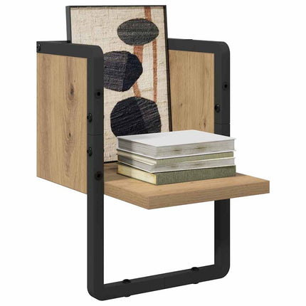 Vägg hylla med hylla Artisan Ek 20 x 25 x 30 cm Konstruerat trä