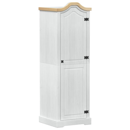 Klädkammare med hylla med dörr Vit 55 x 52 x 170 cm Massiv furu
