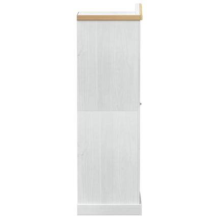 Klädkammare med hylla med dörr Vit 55 x 52 x 170 cm Massiv furu