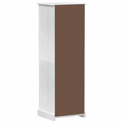 Klädkammare med låda med hylla Vit 55 x 50 x 170 cm Massiv furu