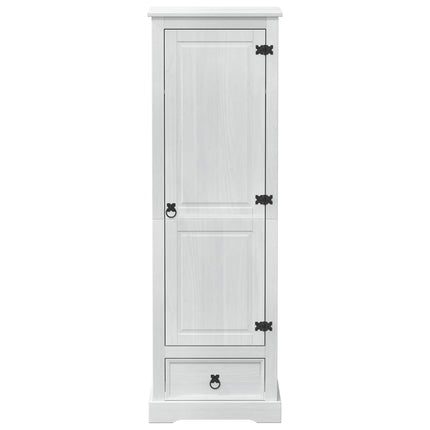 Klädkammare med låda med hylla Vit 55 x 50 x 170 cm Massiv furu