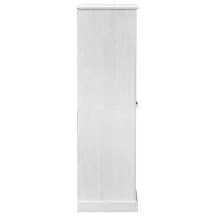 Klädkammare med låda med hylla Vit 55 x 50 x 170 cm Massiv furu