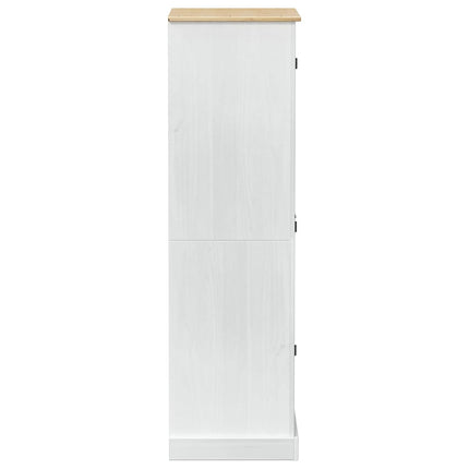 Klädkammare med låda med hylla Vit 76 x 50 x 170 cm Massiv furu