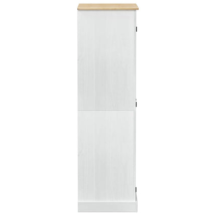 Klädkammare med hylla med dörr Vit 76 x 50 x 170 cm Massiv furu