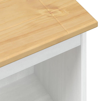 Bokhylla Vit 46 x 29 x 100 cm Massiv furu