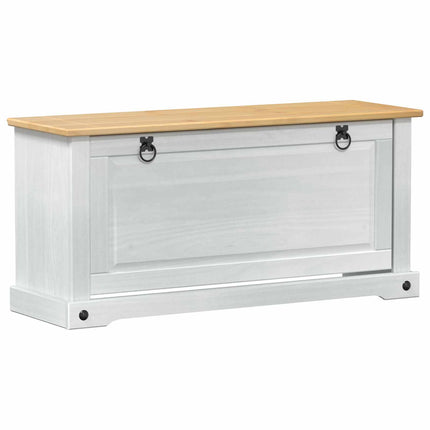 Skoskåp med hylla Corona Vit 99 x 32 x 49 cm Massiv furu