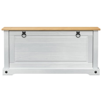 Skoskåp med hylla Corona Vit 99 x 32 x 49 cm Massiv furu