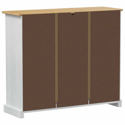 Skoskåp med hylla Corona Vit 99 x 32 x 85 cm Massiv furu