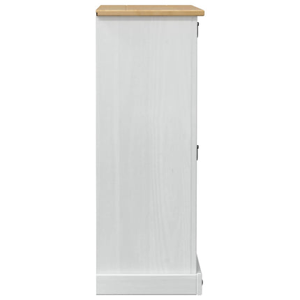 Skoskåp med hylla Corona Vit 99 x 32 x 85 cm Massiv furu