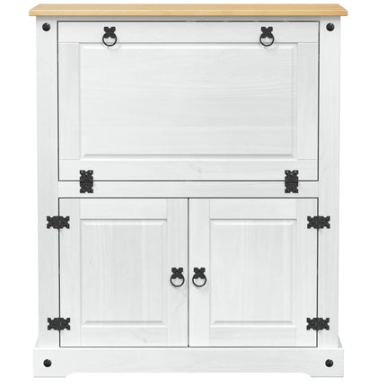 Vinskåp Vit 97 x 45 x 114 cm Massiv furu
