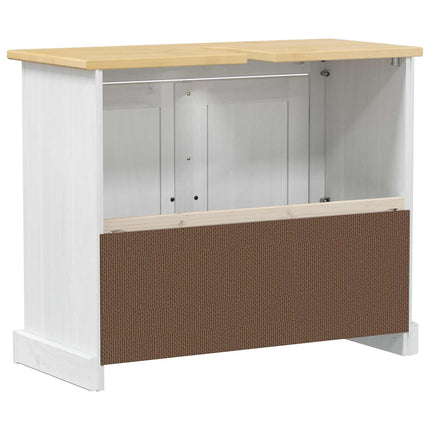 Diskbänksskåp med hylla Vit 73 x 33 x 60 cm Massiv furu