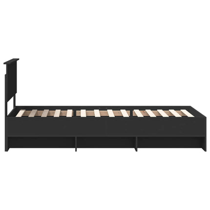 Sängram Svart 75 x 190 cm Konstruerat trä