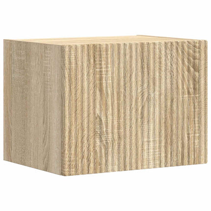 TV väggskåp set Väggmonterad 4 pcs Sonoma-ek Konstruerat trä