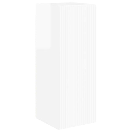 TV väggskåp set 4 pcs Högblanka vita Konstruerat trä