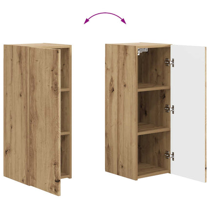 TV väggskåp set Väggmonterad 4 pcs Artisan Ek Konstruerat trä