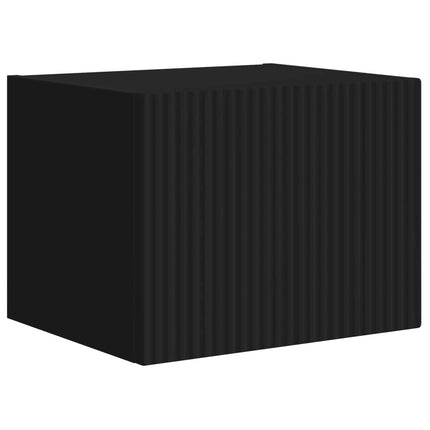 TV väggskåp set Väggmonterad 6 pcs Svart