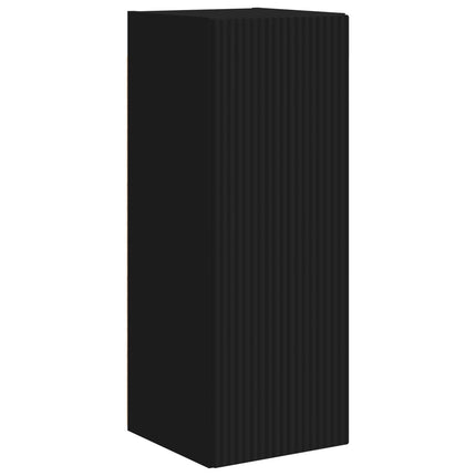 TV väggskåp set Väggmonterad 6 pcs Svart