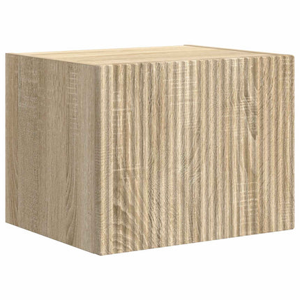 TV väggskåp set Väggmonterad 6 pcs Sonoma-ek