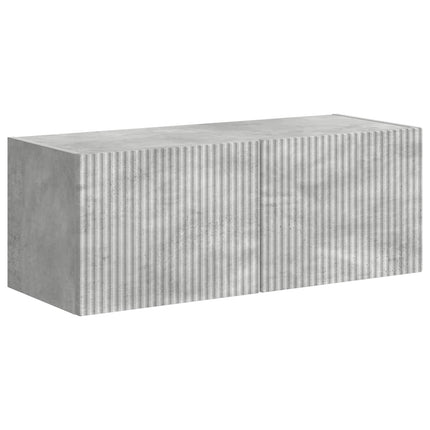 TV väggskåp set Väggmonterad 6 pcs Betonggrå