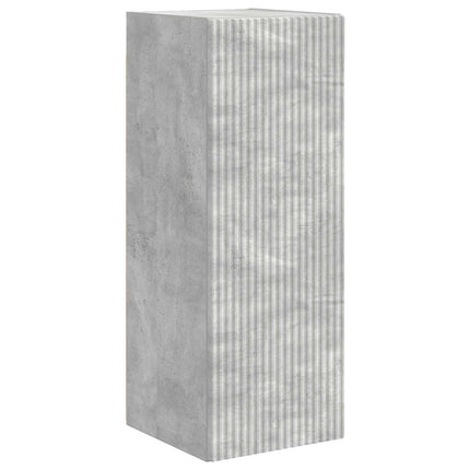 TV väggskåp set Väggmonterad 6 pcs Betonggrå