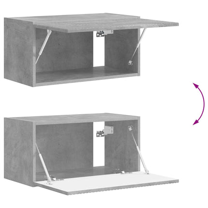 TV-bänkset Väggmonterad 4 pcs Betonggrå Konstruerat trä