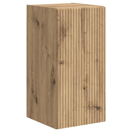 TV-bänkset Väggmonterad 4 pcs Artisan Ek Konstruerat trä