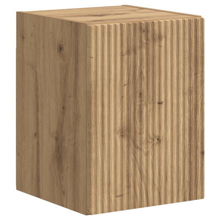 TV-bänkset Väggmonterad 4 pcs Artisan Ek Konstruerat trä