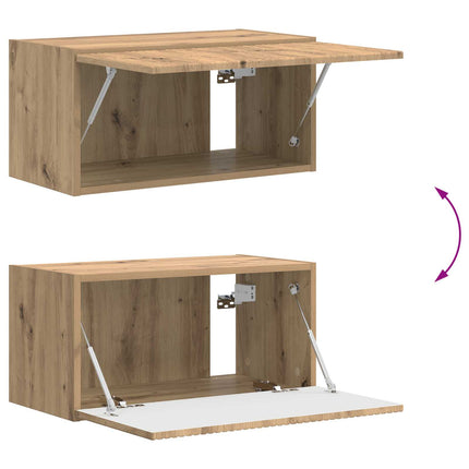 TV-bänkset Väggmonterad 4 pcs Artisan Ek Konstruerat trä