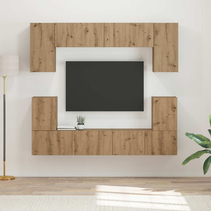 TV-bänkset 5 pcs Artisan Ek Konstruerat trä