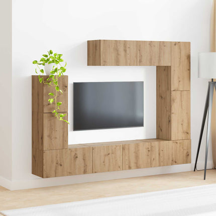 TV-bänkset 5 pcs Artisan Ek Konstruerat trä