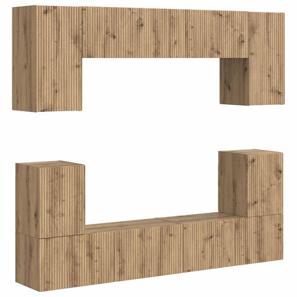 TV-bänkset 5 pcs Artisan Ek Konstruerat trä