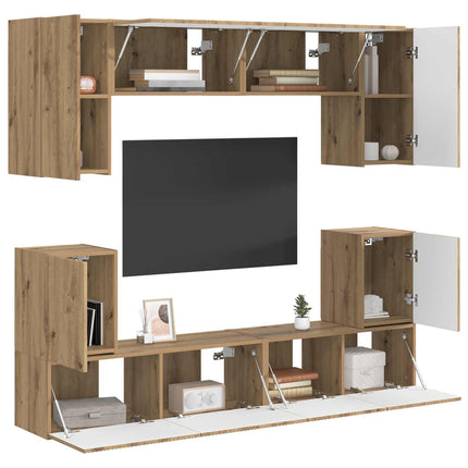TV-bänkset 5 pcs Artisan Ek Konstruerat trä