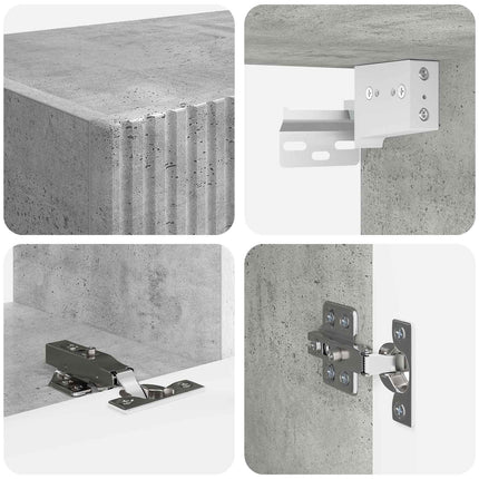 TV-bänkset 5 pcs Betonggrå Konstruerat trä