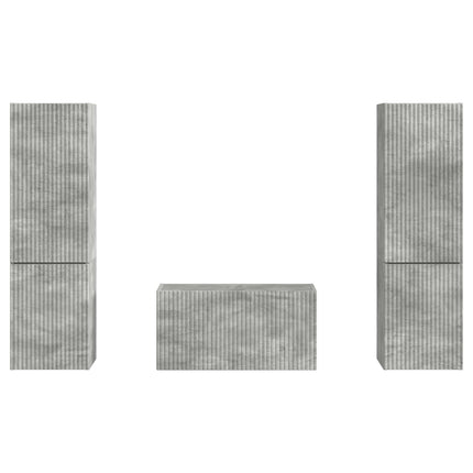 TV-bänkset 5 pcs Betonggrå Konstruerat trä