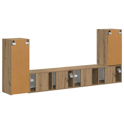 TV-bänkset 4 pcs Artisan Ek Konstruerat trä