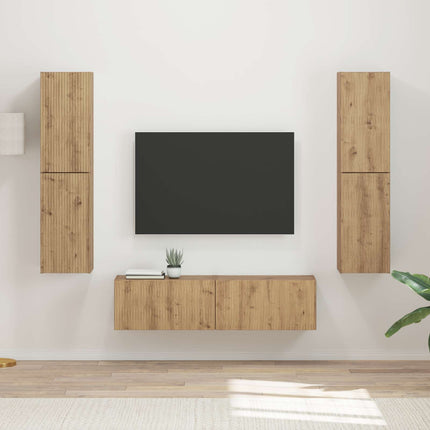 TV-bänkset 6 pcs Artisan Ek Konstruerat trä