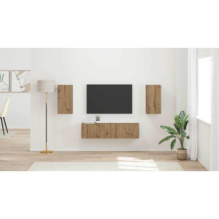 TV-bänkset 4 st Artisan Ek Konstruerat trä