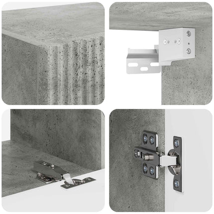 TV-bänkset 4 pcs Betonggrå Konstruerat trä