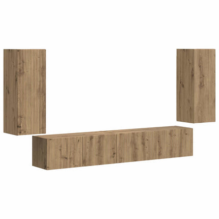 TV-bänkset 4 pcs Artisan Ek Konstruerat trä