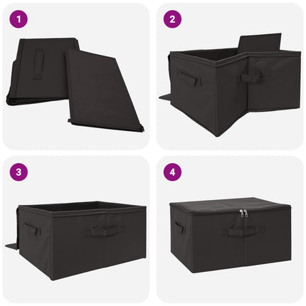 Förvaringslåda 6 pcs Antracit 43 x 34 x 23 cm Non-woven tyg